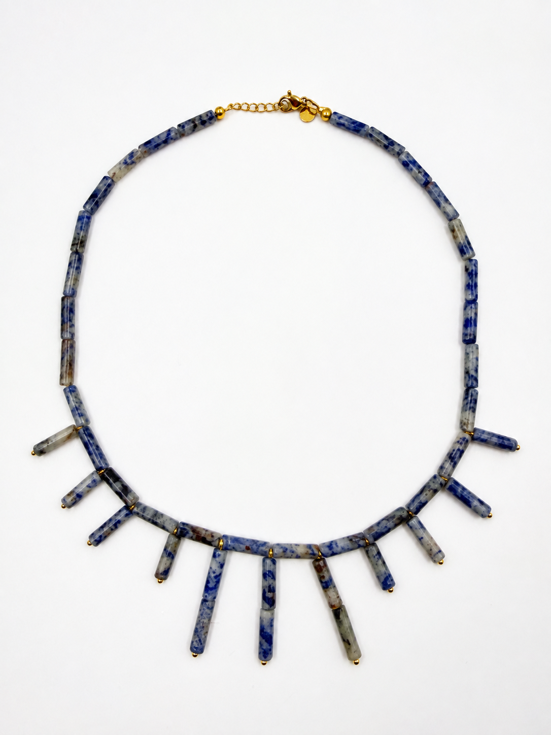 DOTME Blue Spot Jasper Statement Necklace